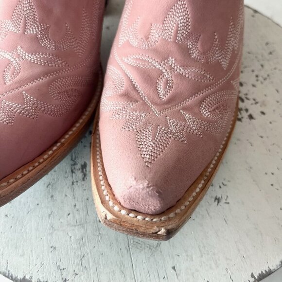 Lane LEXINGTON Over the Knee Womens Cowboy Boots 9 Blush Pink Western Cowgirl - Picture 8 of 13